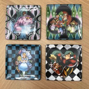 Alice in Wonderland Dessert Plate Set (Set of 4)